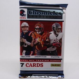 2021 Panini Chronicles Football (3) SINGLE PACKS - NOT THE WHOLE BOX